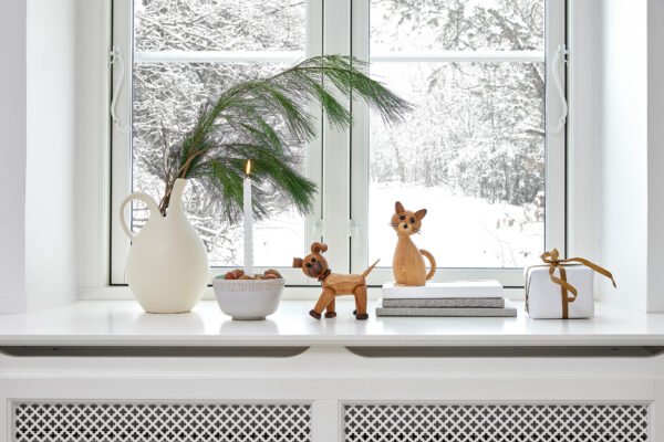 Lucky cat decoration, Oak
