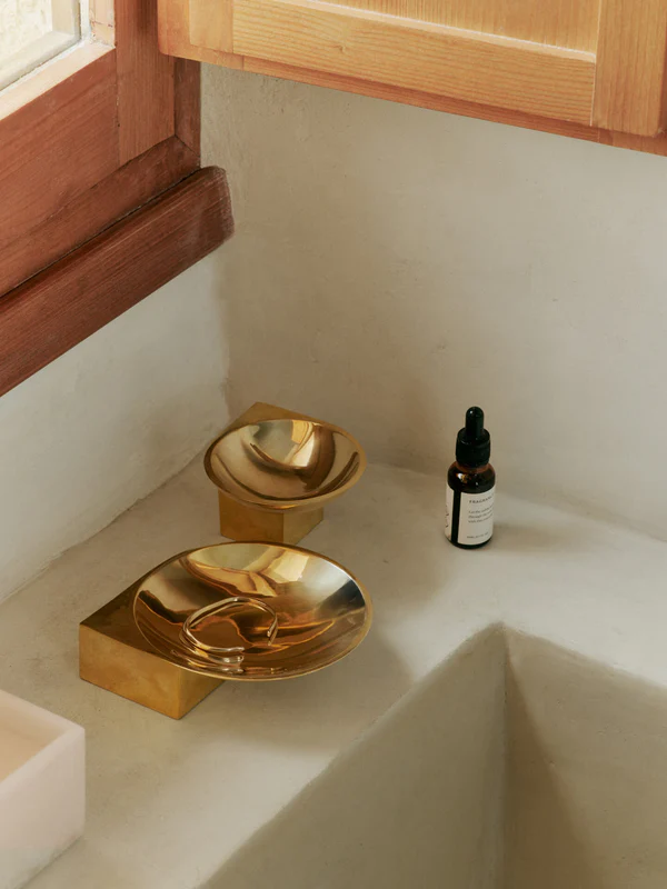 Agapé Wall Tealight Holder & Candle Holder Gift Set - Brass Finish